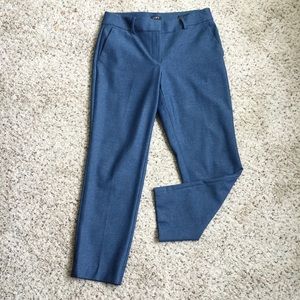 Loft Pants Straight Leg Ankle Blue Julie Size 8